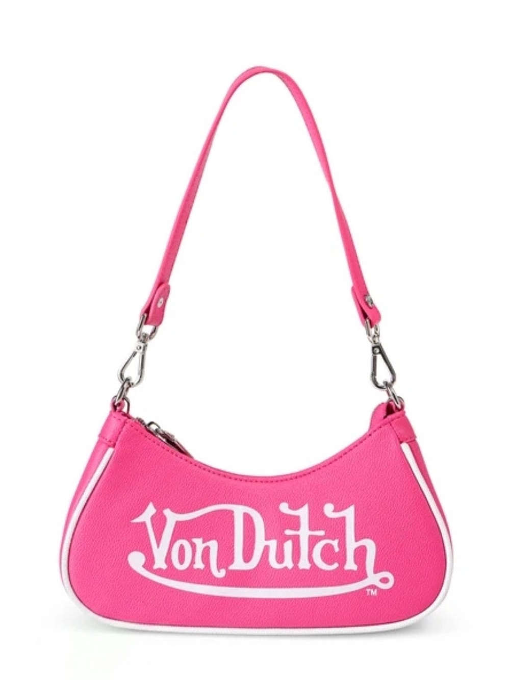 Von Dutch Pink Logo Shoulder Bag
